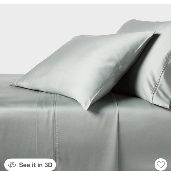 Threshold TENCEL Lyocell Gray Chalk Sheet Set- king -satin 320 thread count